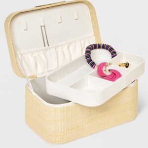 A NEW DAY NWT woven jewelry organizer w/ removable tray